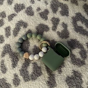 Cute green airpod case